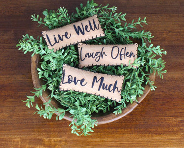 Live Love Laugh Fill Set Tea Dyed Home Accents FL011024 - The Fox Decor